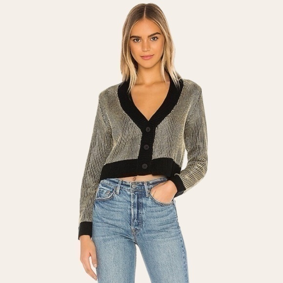 Superdown Loraine Metallic Sweater in Gold 💕 - Picture 1 of 11